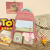 お買い得  子供とティーンのバックパック-かわいい十代の女の子用スクールバックパック、装飾チャーム付き - 新学期や普段使いに最適な軽量パステルカラーのブックバッグ