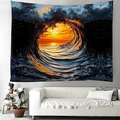 levne krajinářský gobelín-námořní závěsná tapiserie fotografie pozadí nástěnné umění velká tapiserie nástěnná malba dekorace deka záclona domov ložnice obývací pokoj dekorace smrt selfie léto oceán