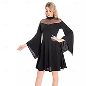 levne Šaty-Retro 50. léta Rockabilly Polední Koktejlky Šaty na šaty Flare šaty Zvonové A-Linie Dámské Dovolená Maturita Párty a večer Dospělé Šaty Podzim Jaro léto