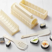 olcso Konyhai eszközök és kütyük-sushi forma háromrészes rizstekercs készítő konyhai eszköz hínár sushi rizsgolyók és kimbap készítéséhez, könnyen használható otthoni főzéshez
