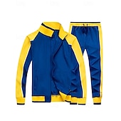 economico Tute da ginnastica-Per uomo Tuta da Ginnastica Pantaloni da Tuta Cerniera completa Athleisure Autunno Manica Lunga Protezione Solare Antivento Leggero Pesca Escursionismo Corsa abbigliamento sportivo Abbigliamento