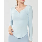 abordables Sudadera &amp; Sweatshirt-Mujer Top para correr Sudadera deportiva Manga Larga Camiseta Ropa Deportiva Algodón Transpirable Al Aire Libre Corriendo Yoga Ropa de deporte Ropa de Deporte Color sólido Negro Amarillo Rosa
