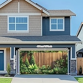 billige Garasje- og dørbanner-utendørs garasjeportdeksel hekk høst banner stort billedvev bakgrunnsdekorasjon til høytid utendørs garasjeport hjem veggdekorasjoner