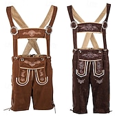 tanie Mężczyźni-Oktoberfest Lederhosen bawarski Niemiecki Monachium Łąki Męskie Karnawał Impreza Festiwal Piwa Tkanina w stylu tradycyjnym
