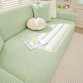 billiga Sofföverdrag-1 styck komplett paket enfärgat bohemiskt sofföverdrag i muxing jacquard-stil elastiskt jacquard-sofföverdrag som skyddar soffan från kattklor kan användas året runt utrustat med örngott