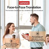 abordables Auriculares telefónicos y de negocios-Auriculares Lenovo LP49 AI TWS Bluetooth V5.4 con traducción IA multilingüe y sonido envolvente.
