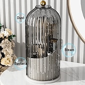 preiswerte Aufbewahrung &amp; Organisation-Make-up-Pinsel-Organizer im Vogelkäfig-Design, staubdicht, drehbar, für Kosmetik, Schreibtisch, Trennwand, Halter für Pinsel, Stifte, Werkzeuge, Kosmetikzubehör