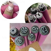 رخيصةأون إلى $30-مجموعة أقلام ختم فن الأظافر، مجموعة أقلام فن الأظافر، أدوات نقش فن الأظافر بتصميم بسيط، سهلة الاستخدام، قلم ختم الأظافر أدوات فن الأظافر DIY للفتيات والنساء