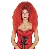 Red Devil's Mane Wig – Fiery Devil Hair for Halloween, Cosplay, Costume Parties, Role Play, and Dark Events4