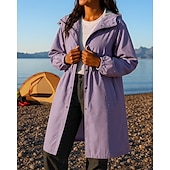 preiswerte Wasserdichte Jacken-Damen Regenmantel Außen Wasserdicht Winddicht Wanderoutfits Wanderbekleidung Winter Herbst Oberteil Camping / Wandern / Höhlenforschung Laufen Einfarbig Rosa Blau Purpur