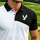 halpa Miesten golfpoolopaita-Miesten Golfpaita Pikee poolopaidat liiketoiminta Kausaliteetti Ribbineulospikeekaulus Lyhythihainen Urheilu Muoti Yhtenäinen väri Väripalikka Napit Kesä 봄 &amp; Syksy Normaali Valkoinen Golfpaita