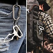 cheap Hand Tools-Outdoor Multifunctional Keychain EDC Self Defense Tool Mini Portable Spike Wrench Bottle Opener Compact Survival Gear for Camping Hiking Travel Use