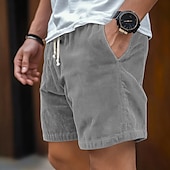 economico Scalda-muscoli-Per uomo Pantaloni in velluto a coste Shorts Bermuda Shorts da Spiaggia Elastico in vita Coulisse Multi-tasche Semplice Comodità Sportivo Lunghezza al ginocchio All&#039;aperto Quotidiano Corsa Vacanza