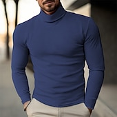 economico maglione pullover da uomo-Per uomo Maglione di Natale Maglioni di Natale Maglione per le feste Maglione Maglione a maglia A Coste Maglia Top Regolari Lavorato a maglia Semplice Dolcevita Moda Casual Vacanza Abbigliamento