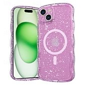 cheap iPhone Cases-Phone Case For Apple AirTag iPhone 16 iPhone 15 Pro Max Plus Back Cover Magnetic Adsorption Transparent Magnetic Support Wireless Charging TPU