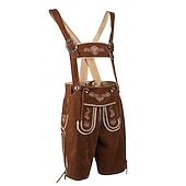 tanie Mężczyźni-Oktoberfest Lederhosen bawarski Niemiecki Monachium Łąki Męskie Karnawał Impreza Festiwal Piwa Tkanina w stylu tradycyjnym