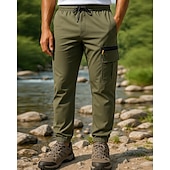 preiswerte Unterteile-Herren Cargohosen Wanderhosen Regenhose zum Wandern Außen Normale Passform Wasserdicht Winddicht Leicht Unterteile Tasche Schwarz Armeegrün Camping / Wandern Laufen S M L XL XXL