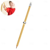 abordables Fournitures pour la maison-Stylo de décompression d&#039;écrou, crayon fileté, crayon en bois fileté avec écrou rotatif, parfait pour l&#039;école, le bureau, la maison, cadeau d&#039;anniversaire