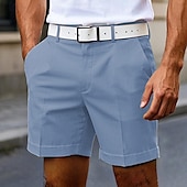 billige arbeidsshorts-Herre Dress Shorts Burmuda shorts Arbeidshorts Lomme عادي Komfort Knelengde utendørs Virksomhet Mote Fritid Svart Hvit