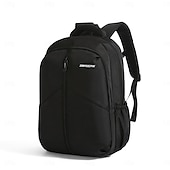 preiswerte College-Rucksäcke-Schwarzer Laptop-Rucksack für Herren für Arbeit und Schule – wasserdichte, leichte Business-Tasche mit Reißverschlusstasche vorne und gepolsterten Riemen