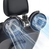 cheap Indoor Lighting-Car Fan USB Powered for Baby, Dual Car Cooling Fans for Backseat 3 Speed Separate Controlled Quiet Brushless Motor 360 Rotatable 5V Rear Seat Air Circulation for Vehicle Van Truck SUV RV(USB Plug)
