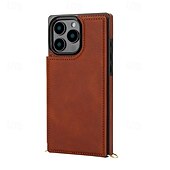 billige iPhone-etuier-telefon Etui Til iPhone 16 Pro Max Plus iPhone 16 iPhone 16 Plus iPhone 16 Pro iPhone 15 iPhone 15 14 Pro Max Plus Lommebok-kortveske Glidelås med nøkkelbånd Støtte Kontor / Bedrift TPU PU lær