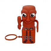 cheap Home Supplies-Tungtungtung Sahur Toys Wooden Stick Man Button Keychain Luminous Language Pendant Anime Peripheral Model Decorative Gift Toys
