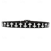 cheap Men&#039;s Belt-Men&#039;s Belt Waist Belt Black White Dermis Alloy Durable Adjustable Cross Outdoor Daily