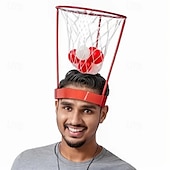 cheap Outdoor Activity-2Pcs Headband Basketball Party Game Suitable for Parent-child Game Carnival Game Adjustable Net Headband Two-person Game Active Atmosphere Props Indoor and Outdoor Games