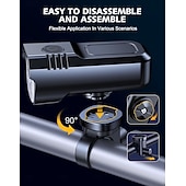 halpa Työvalot-alumiiniset pyöränvalot erittäin kirkkaat, 1000 lumenin pyöränvalot, useita tiloja &amp;kestävä alumiiniseoksesta valmistettu polkupyörän valo, IP65-vedenpitävä &amp;USB-ladattava polkupyörän ajovalo ja