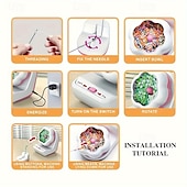 cheap DIY Art-Fully Automatic Bead Rotating Machine Vertical and Horizontal Electric Turntable DIY Professional Rice Bead Tassel Jewelry Making Tool Creative Handmade Bracelet Weaving Kit Perfect Birthday Gift