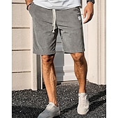 economico Pantaloncini casual-Per uomo Shorts Pantaloncini Estivi Pantaloncini casual Pantaloncini di velluto a coste Tasca Elastico in vita Coulisse Semplice Comodità Traspirante Corto All&#039;aperto Vacanza Canotta sportiva Casual