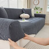 baratos Cobertura de Sofa-Capas de sofá de chenille para sala de estar, capa elástica de sofá com tudo incluído, jacquard grosso, capas de sofá de canto em forma de L, 1/2/3/4 lugares