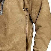 baratos camisolas de lã-Homens Moletom Moletom de lã Moletom com zíper Preto Azul Verde Cáqui Cinzento Colarinho Clerical Tecido Zip Up Desportos e Ar livre Casual Diário Roupa de rua Legal Roupa de Esporte Outono &amp; inverno