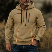 abordables Sudadera Táctica-Hombre Sudadera Sudadera con capucha y cremallera de un cuarto Sudadera táctica con capucha Negro Verde Ejército Azul Marino Caqui Gris Claro Con Capucha Plano Cremallera Deporte Casual Diario Ropa