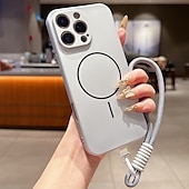 levne Pouzdra pro iPhone-telefon Carcasă Pro iPhone 16 15 14 Pro Max Plus iPhone 13 Pro Max Zadní kryt s Lanyardem Podpora bezdrátového nabíjení Nárazuvzdorné Retro