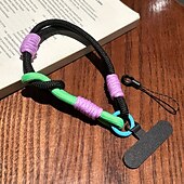 cheap Phone Lanyards &amp; Wrist Straps-Phone Case For Lanyards Universal with Wrist Strap Color Gradient Geometric Pattern Polyester