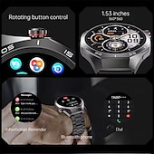 cheap Smartwatch-HW95 Smart Watch Men 1.53 inch AMOLED HD Display Sports Health Tracker Waterproof Bluetooth Call Smartwatch
