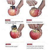 levne Kuchyňské náčiní a pomůcky-2dílný multifunkční kuchyňský nástroj z nerezové oceli na oddělování jader jablek a hrušek, sada na odstraňování jader ovoce z jablek, hrušek, asijských hrušek – snadný odstraňovač jader pro domácí