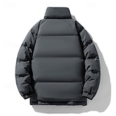 billige Fleece og 3 i 1 jakker-Herre Fleece-jakke Pufferjakke Vinterjakke Vinter utendørs Lapper Hold Varm Topper Mørkegrå Svart Hvit kaffe
