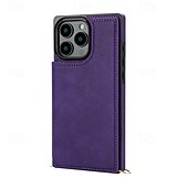 billige iPhone-etuier-telefon Etui Til iPhone 16 Pro Max Plus iPhone 16 iPhone 16 Plus iPhone 16 Pro iPhone 15 iPhone 15 14 Pro Max Plus Lommebok-kortveske Glidelås med nøkkelbånd Støtte Kontor / Bedrift TPU PU lær