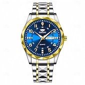 cheap Quartz Watches-Men&#039;s Quartz Watch High-definition Scratch Resistant Rhinestone Decorated Digital Circular Dial Night Light Display Date Calendar Multifunctional Fully Automatic Watch Birthday and Holiday Gift
