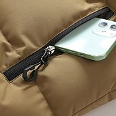 preiswerte Westen-Herren Wanderweste Pufferweste Ärmellos Weste Außen Thermowarm Winter Reißverschluss Tasche Polyester Schwarz Grün Khaki Jagd Angeln Klettern