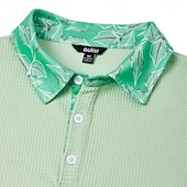 billige Golfpolo for menn-Herre Med Tekstur Golf skjorte Avslappet Virksomhet Klassisk Kortermet Mote Moderne Helfarge Hawaii Knapper Sommer Vår Vår sommer Normal Svart Hvit Grønn Kakifarget Med Tekstur