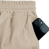 cheap Casual Shorts-Men's Shorts Summer Shorts Casual Shorts Corduroy Shorts Pocket Elastic Waist Drawstring National Flag Comfort Breathable Short Outdoor Vacation Sport Casual Black White