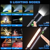 voordelige Zaklampen en kampeerverlichting-autodetaillamp oplaadbaar, lakcorrectie-inspectielamp met magnetische voet &amp;haak, handzame led-werklamp voor autodetailing, kleurmatching &amp;reparaties