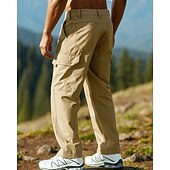preiswerte Unterteile-Herren Cargohosen Wanderhosen Außen Normale Passform Wasserdicht Winddicht Unterteile Kordelzug Tasche Schwarz Khaki Camping / Wandern Laufen S M L XL XXL