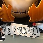 お買い得  ハロウィンのリースとフラワー装飾-ハロウィーンの悪夢のようなカボチャのリース、恐ろしいカボチャのコウモリと墓地のガーランドの装飾、屋内、屋外、壁、クローゼット、フェンス、窓、農家用