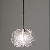 abordables Suspension-Suspensions élégantes en verre, 1 luminaire suspendu, éclairage scandinave, ampoule LED compatible, forme en verre, luminaires de cuisine