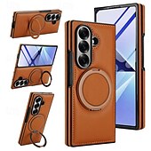 halpa Samsung-kotelot-puhelin Etui Käyttötarkoitus Samsung Galaxy Z-taitto 7 Z Taita 6 Z Fold 5 Z Fold 4 Z Fold 3 Lompakkokorttikotelo Tukee langatonta latausta Tukijalka Iskunkestävä Retro TPU PU-nahka